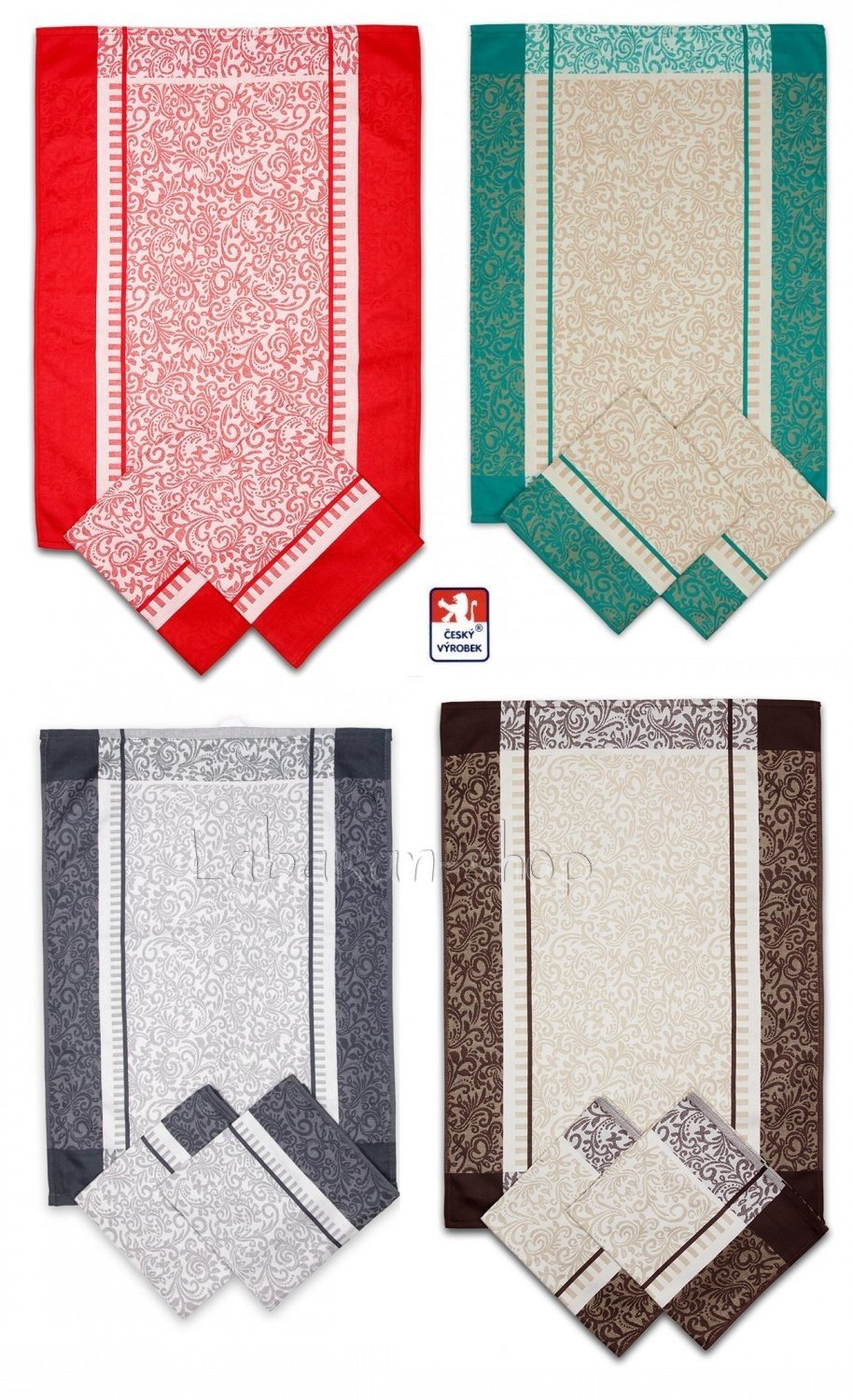 Žakárové utěrky ornament z egyptské bavlny